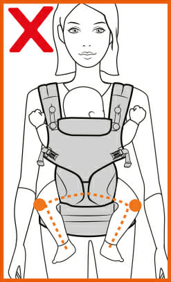 correct baby carrier position