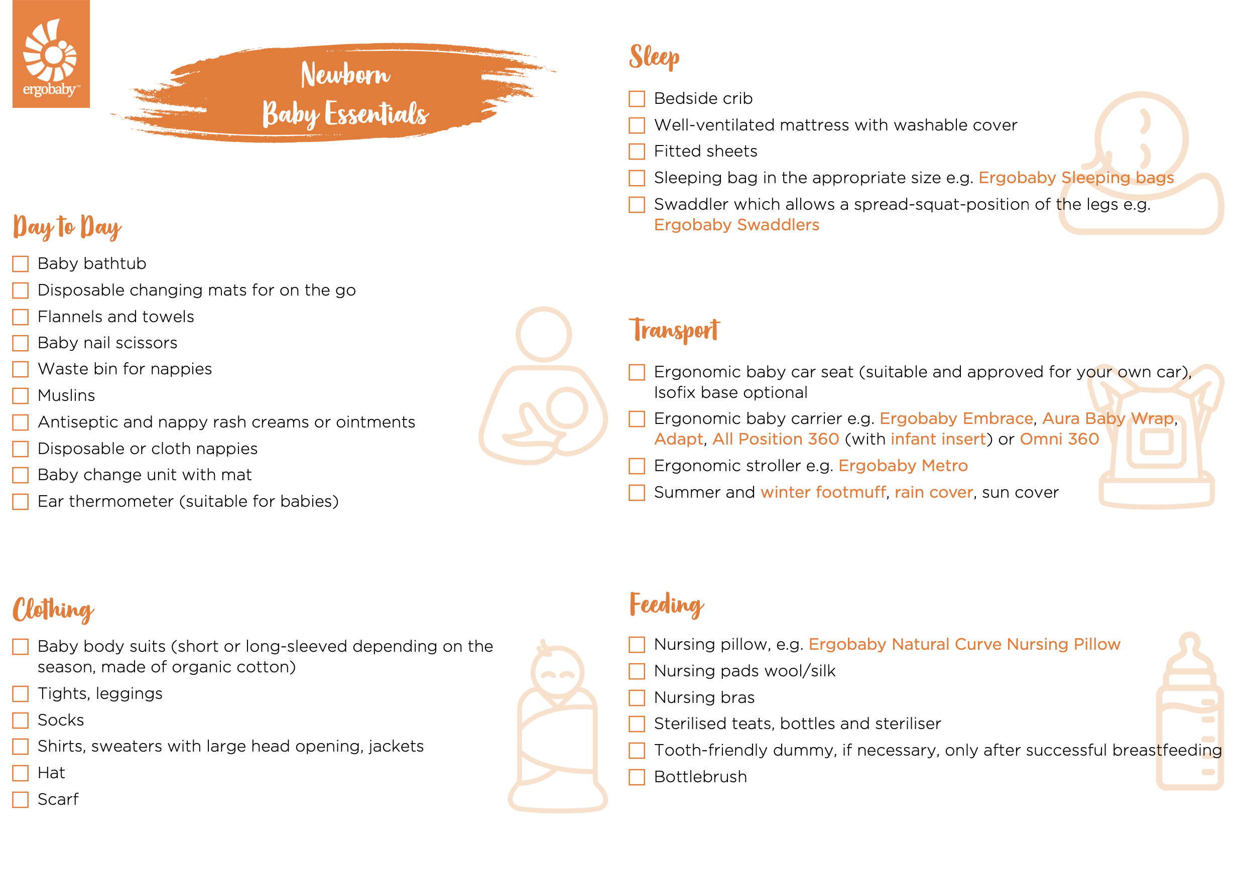 Newborn baby essentials checklist! - Ergobaby